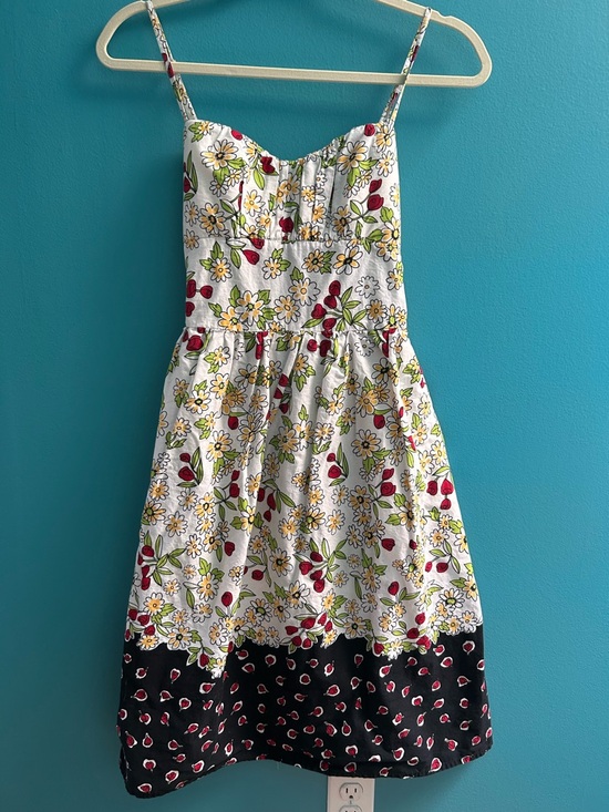 Ambiance Dresses & Skirts - Cottagecore Floral Strawberry Sundress 100% Cotton